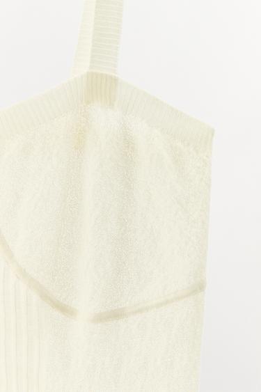 PLEATED KNIT TOP - Ecru by Zara - Image 5