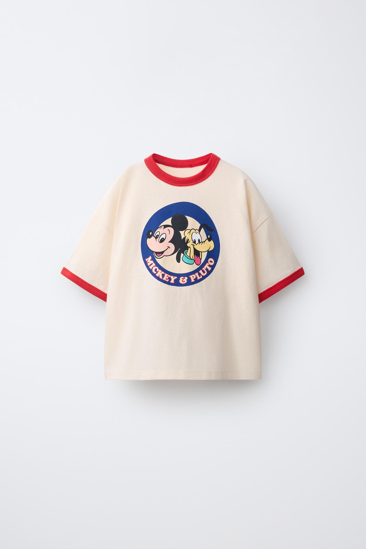 Футболка с принтом Микки Мауса и Плу́то © DISNEY с кантом