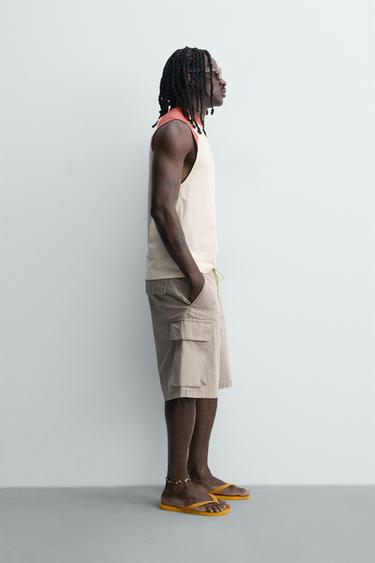 PUKAS SURF X ZARA COLOUR BLOCK TANK TOP - White / Red by Zara - Image 3