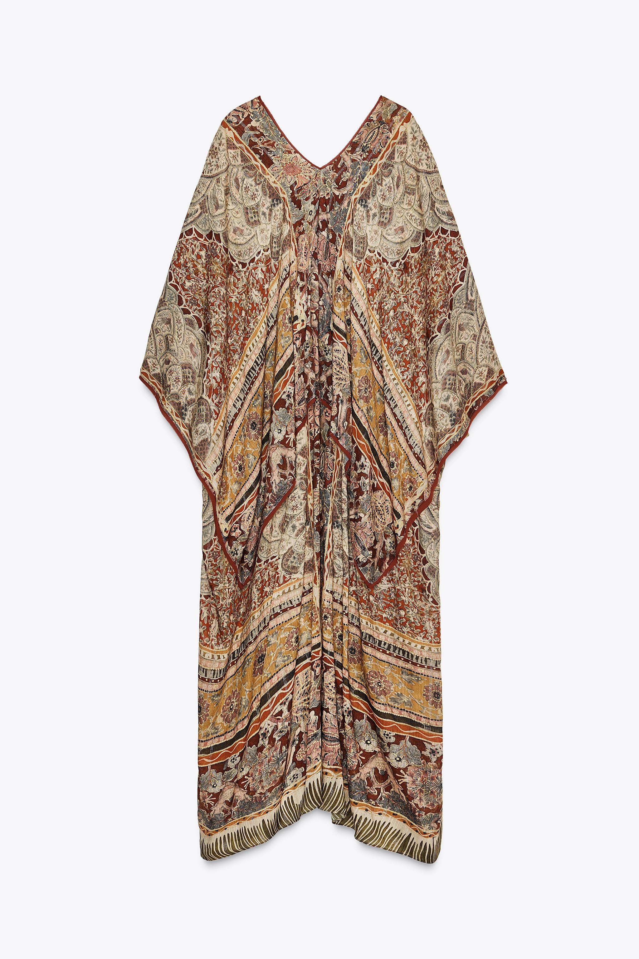 ZW COLLECTION PAISLEY CAFTAN DRESS - Printed | ZARA United