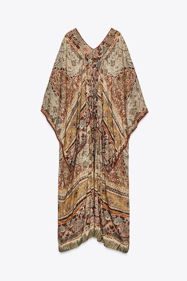 ZW COLLECTION PAISLEY KAFTAN DRESS - Printed by Zara - Image 8
