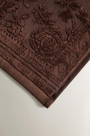 SERVIETTE INVITE JACQUARD FLEURS (LOT DE 3) - Terracota de Zara - Image 2