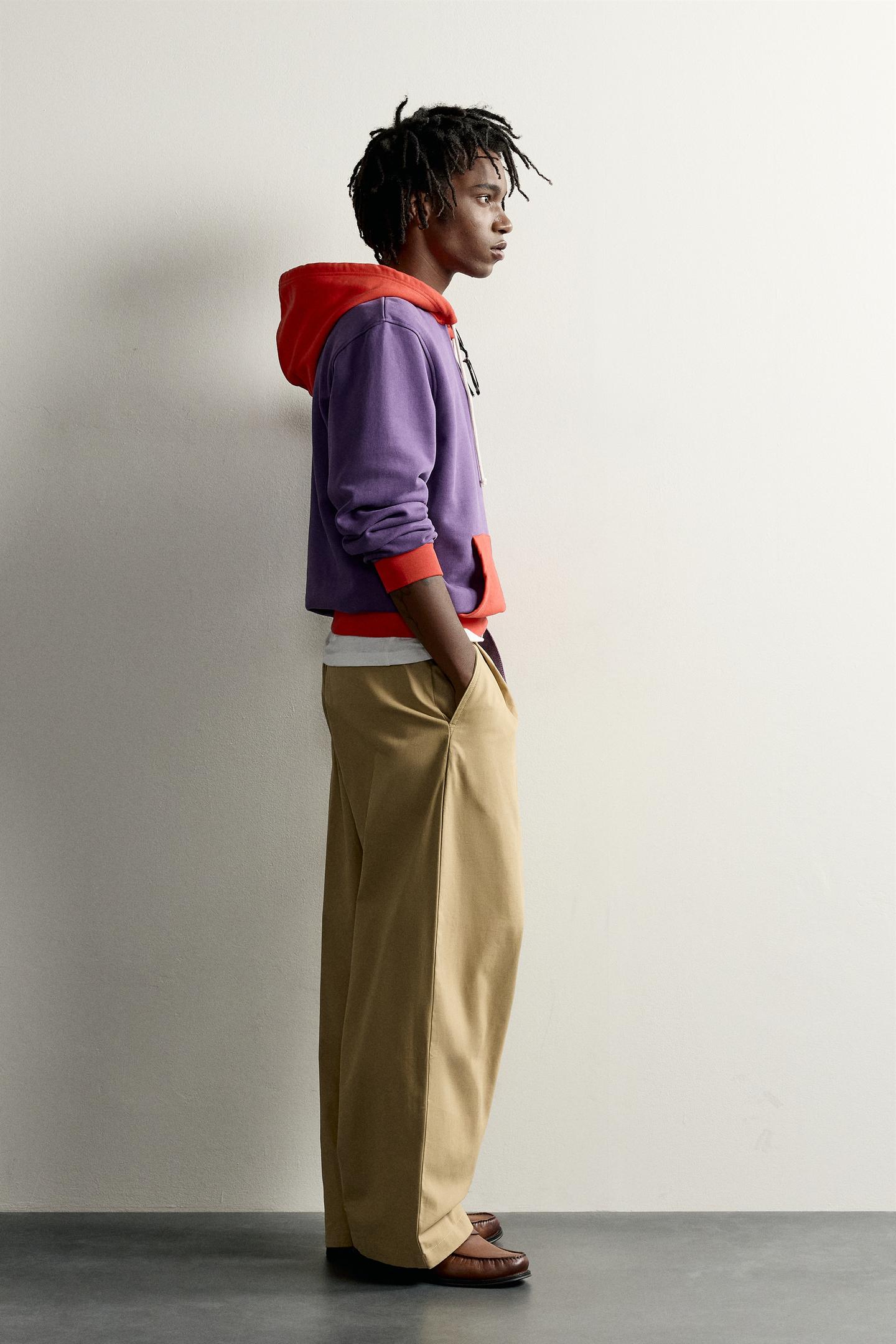 Мужское худи Zara Fruit OF the Loom™ Contrast, цвет: Сиреневый — фото 4