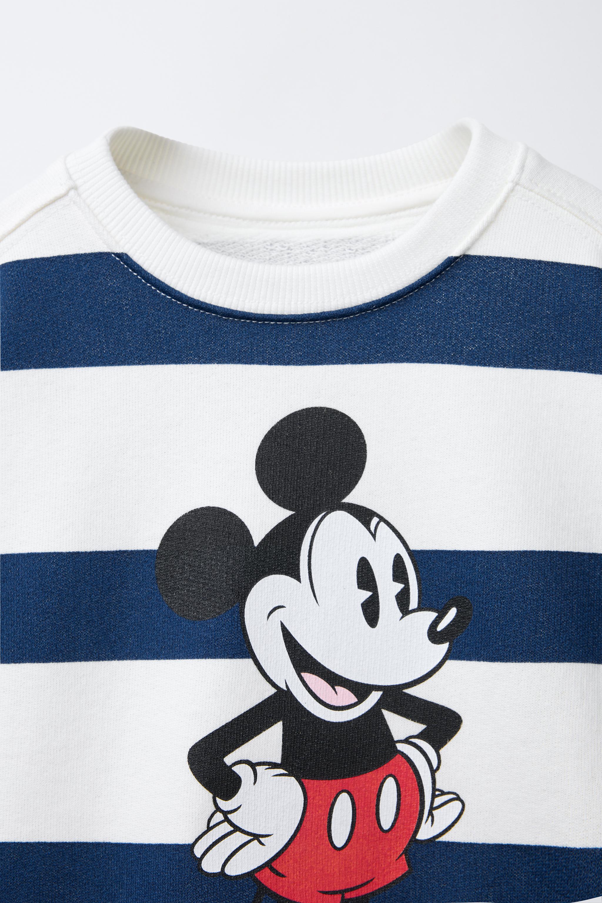 STRIPED MICKEY MOUSE © DISNEY SWEATSHIRT - Blue / White