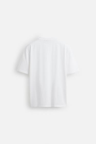 SLIM FIT MEDIUM WEIGHT T-SHIRT - White by Zara - Image 7