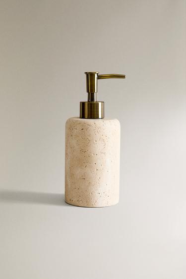 Zara BEIGE MARBLE SOAP DISPENSER - Beige