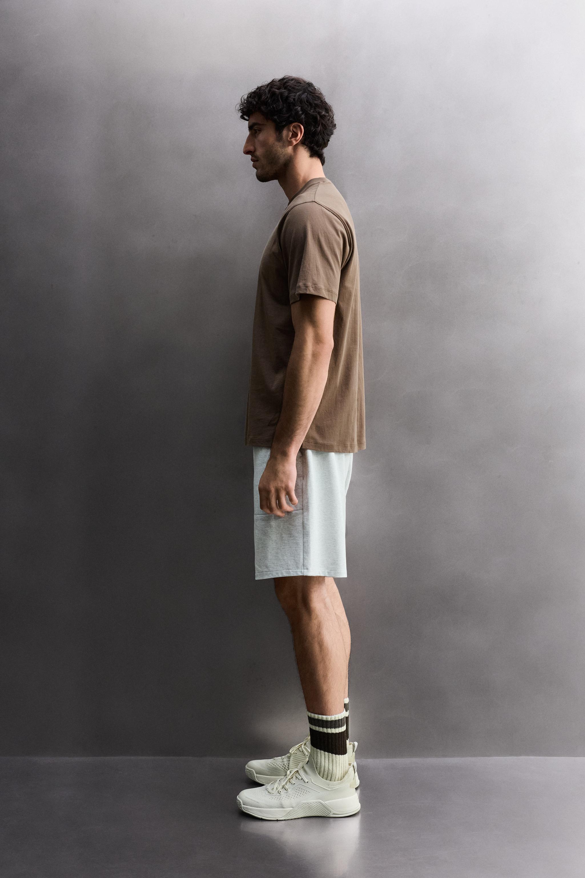 Zara BASIC PAMUKLU ANTRENMAN T-SHIRT'Ü görsel 8