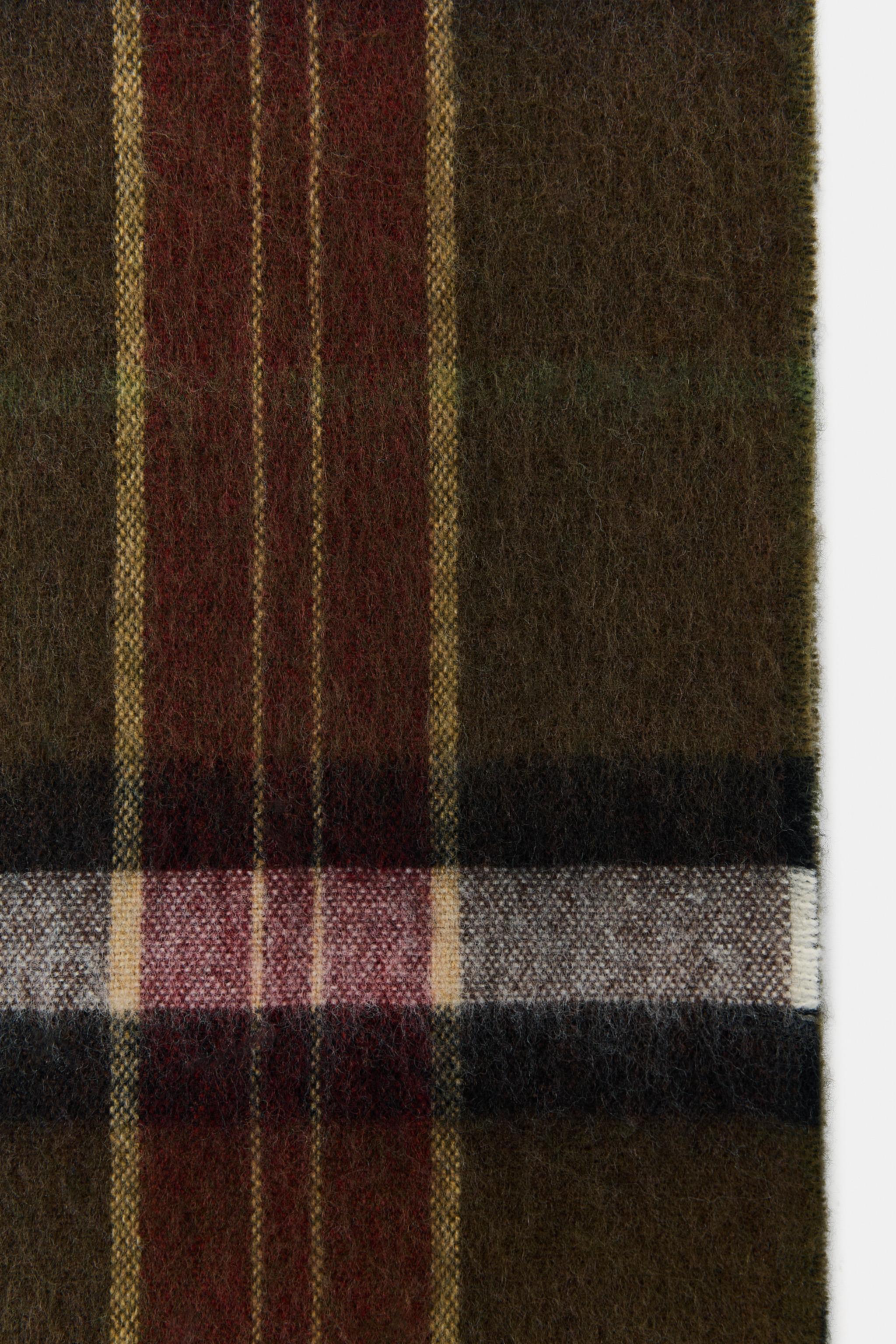 ÉCHARPE À CARREAUX ET FRANGES