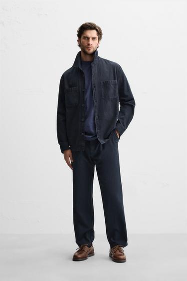 COTTON/LINEN TROUSERS - Bluish by Zara - Image 0