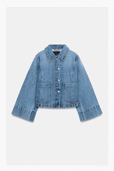 CAÇADORA Z1975 DENIM CURTA - Blau mitjà de Zara