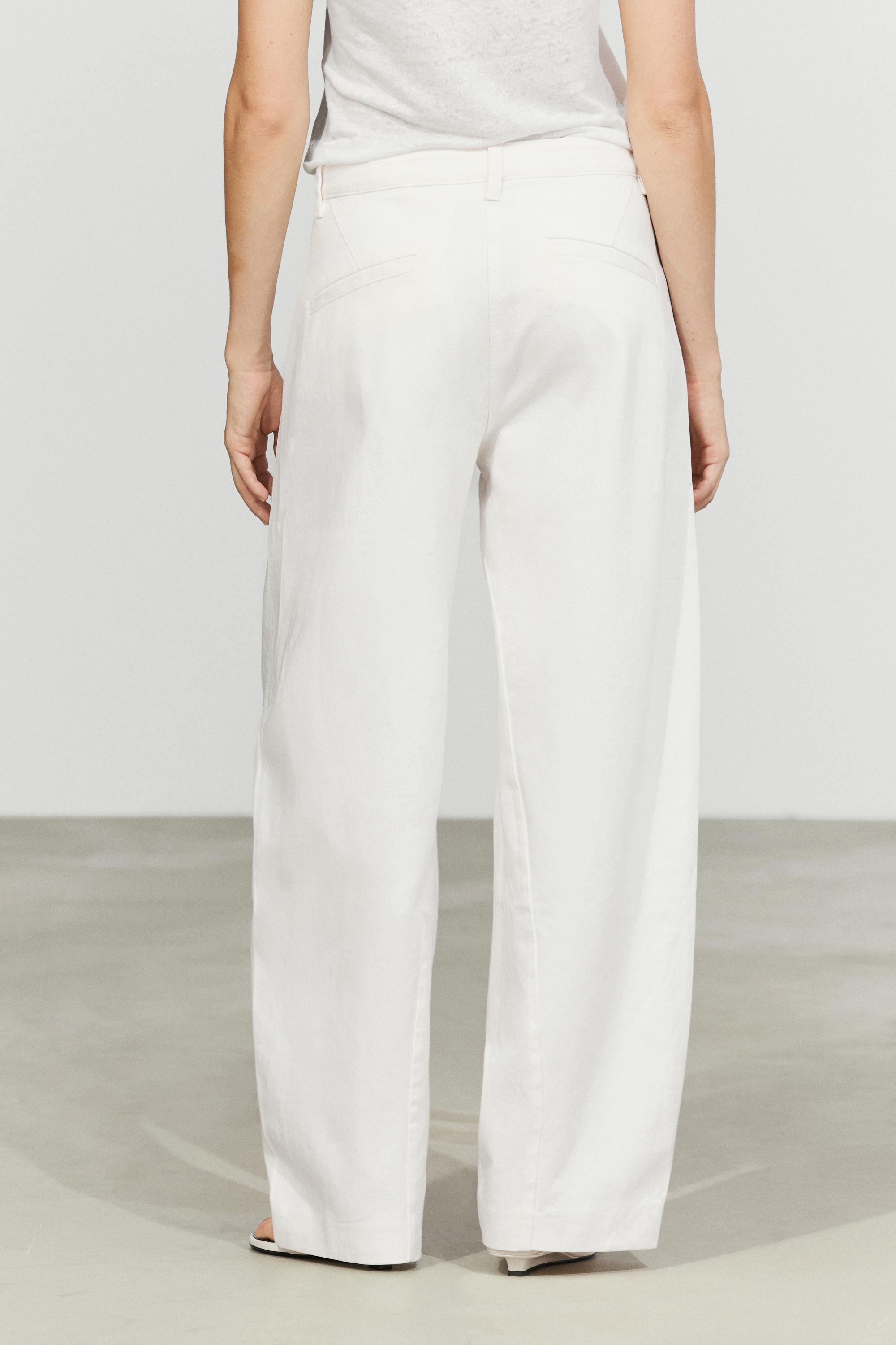 100% cotton barrel-fit pants