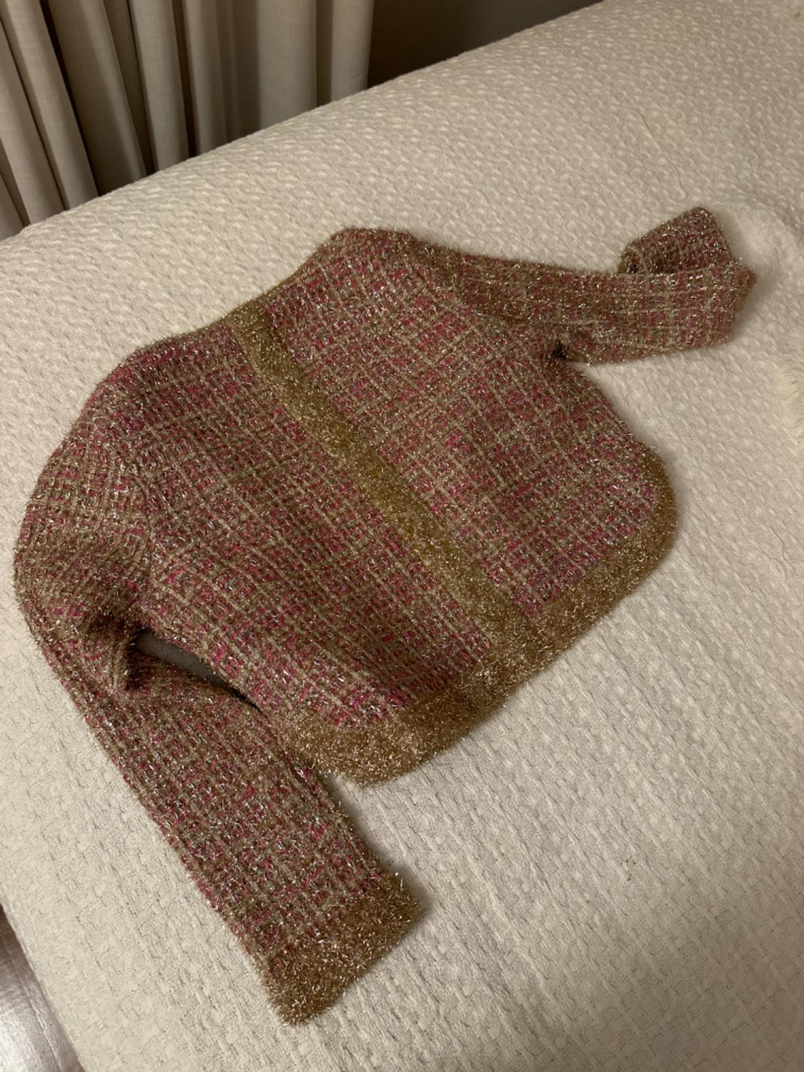 CHECK KNIT CARDIGAN - Image 4