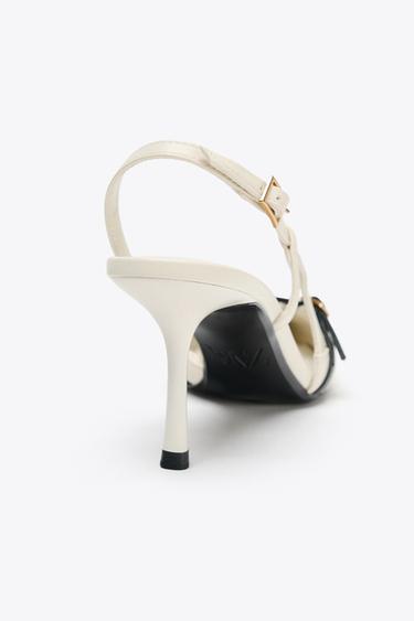 CHAUSSURES À TALONS À BRIDES AVEC BOUCLE - blanc de Zara - Image 5
