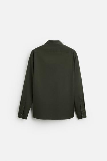EASY CARE TEXTURED SHIRT - Dark green by Zara - Image 6
