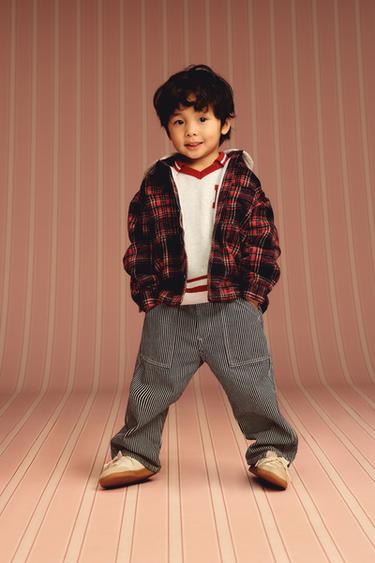 스트라이프 데님 배기 팬츠 - Zara 스트라이프