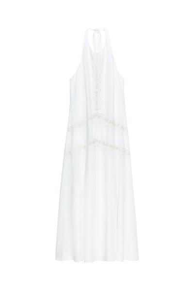 Dress Midi Combined With Linen
