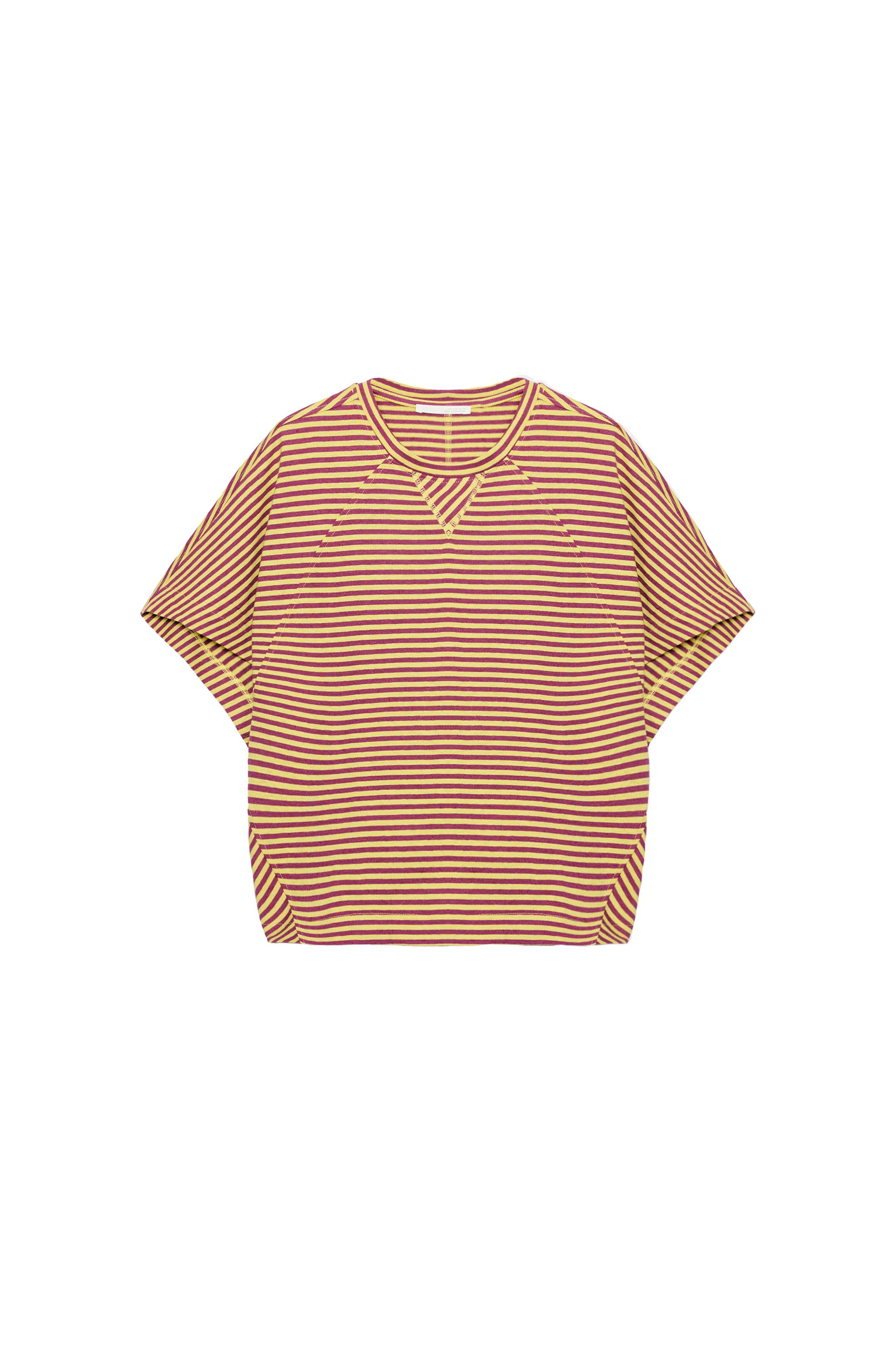 STRIPED OVERSIZED T-SHIRT - Blues | ZARA Canada