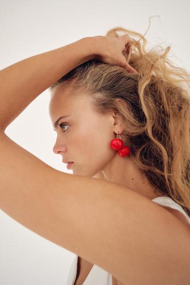 CHERRY EARRINGS - Golden by Zara - Image 0