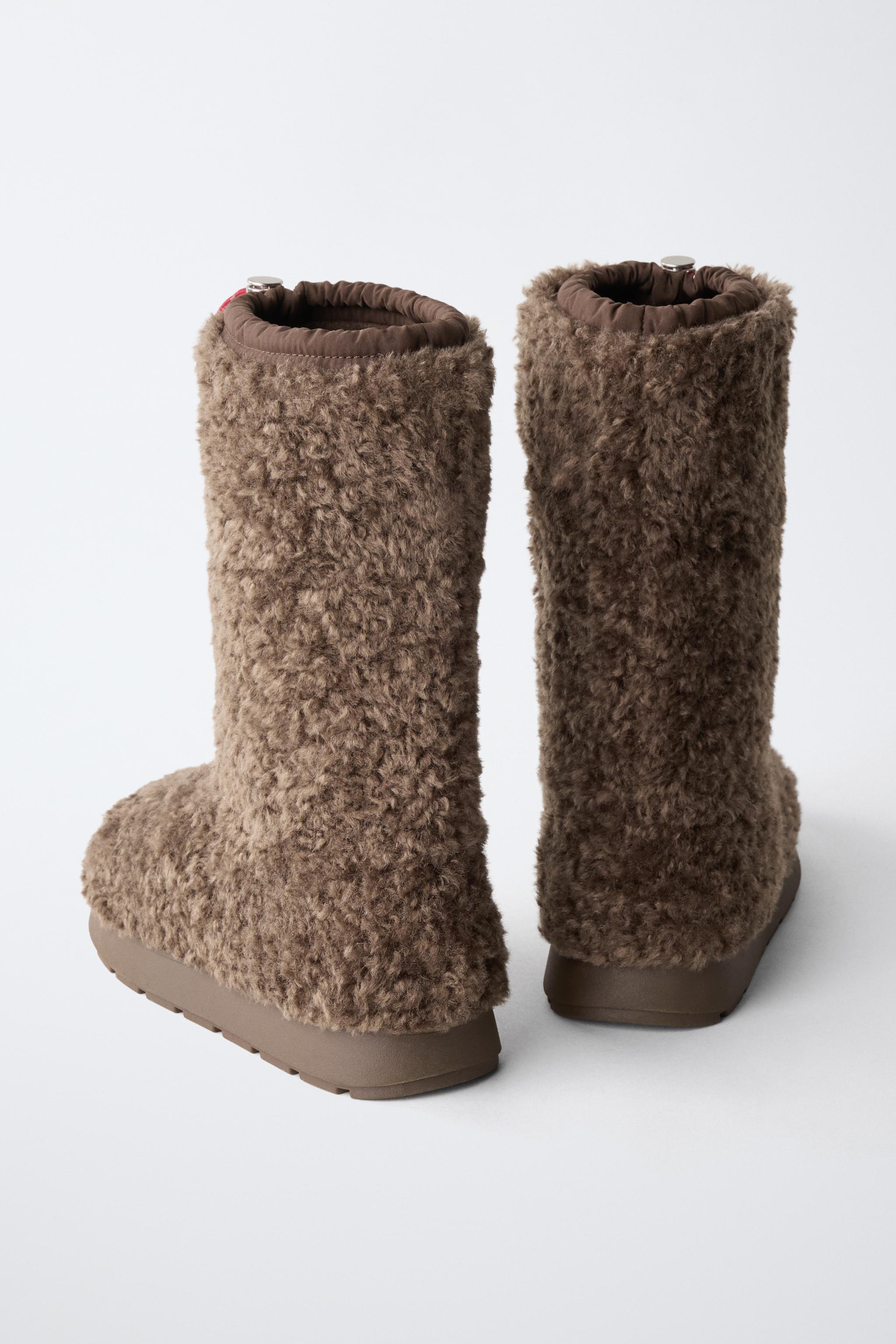 FAUX SHEARLING BOOTS