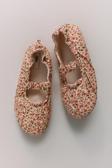 Zara FLORAL SLIPPERS - Pink