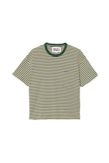 STRIPED CROPPED FIT T-SHIRT - Greenish by Zara