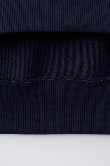 SWEATSHIRT AND PLUSH TROUSERS SET WITH TOPSTITCHING - Navy blue by Zara - Image 7