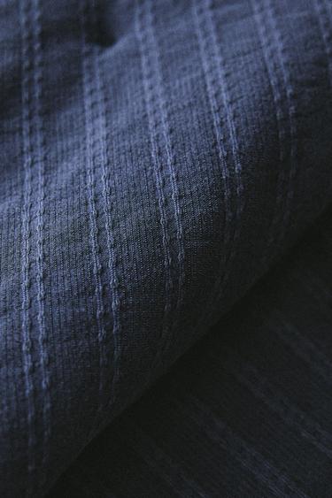 Zara CHILDREN'S STRIPED JACQUARD QUILT - 海藍色