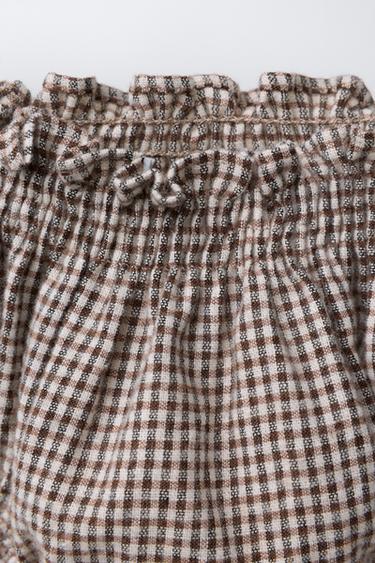 CHECKED BRIEFS - Brown / Ecru by Zara - Image 3