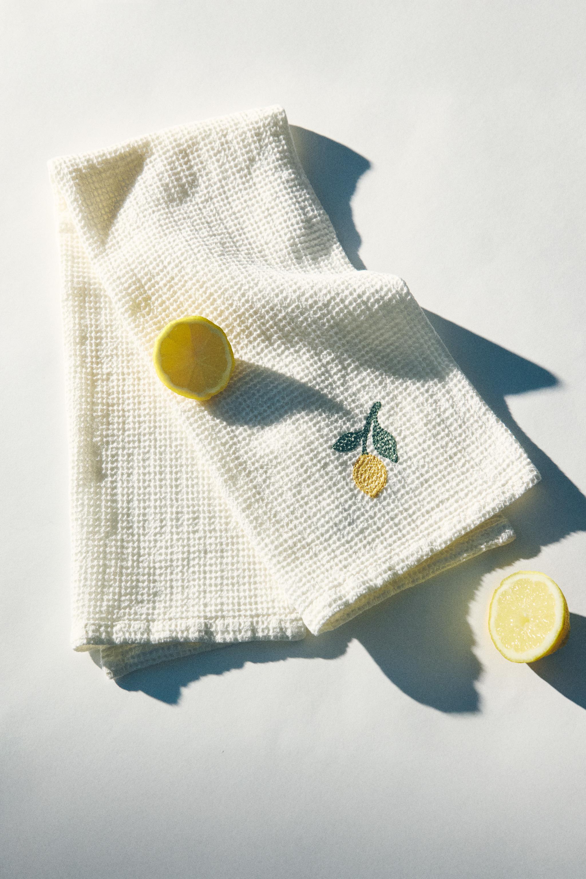 WAFFLE KITCHEN TOWEL — Green