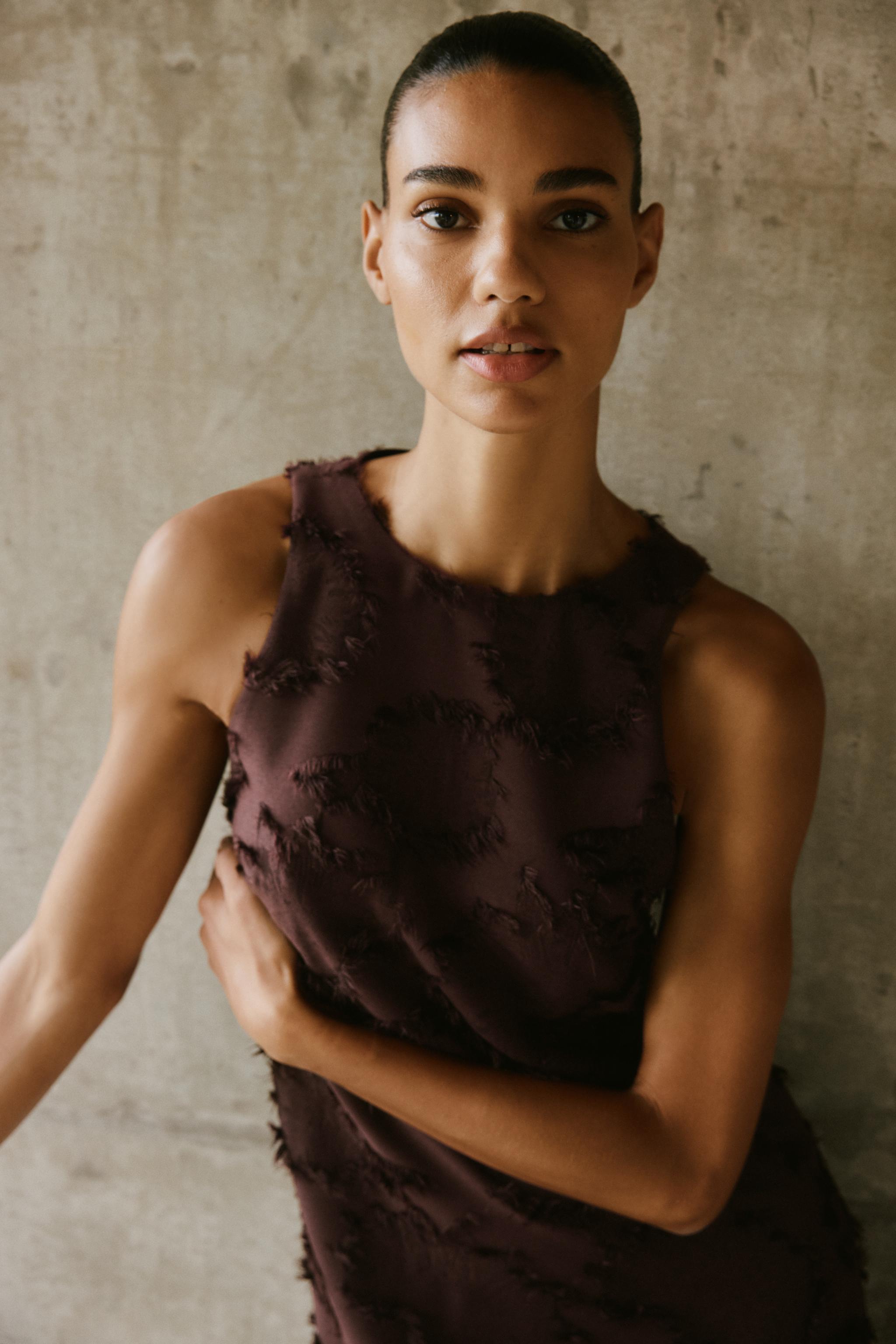 zwコレクションショート丈フレアワンピース ZARA - メルカリ
