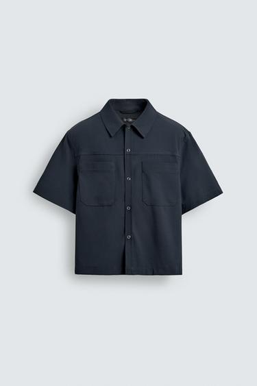 CAMISA TÉCNICA RELAXED FIT - Azul de Zara