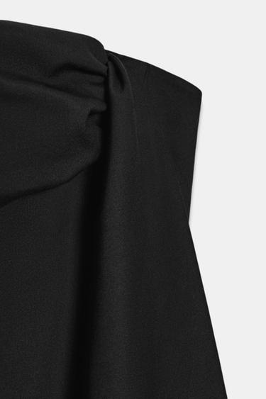 STRAPLESS SHORT DRESS - Black by Zara - Image 8