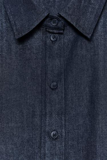 CHEMISE EN JEAN ZW COLLECTION - Bleu de Zara - Image 6