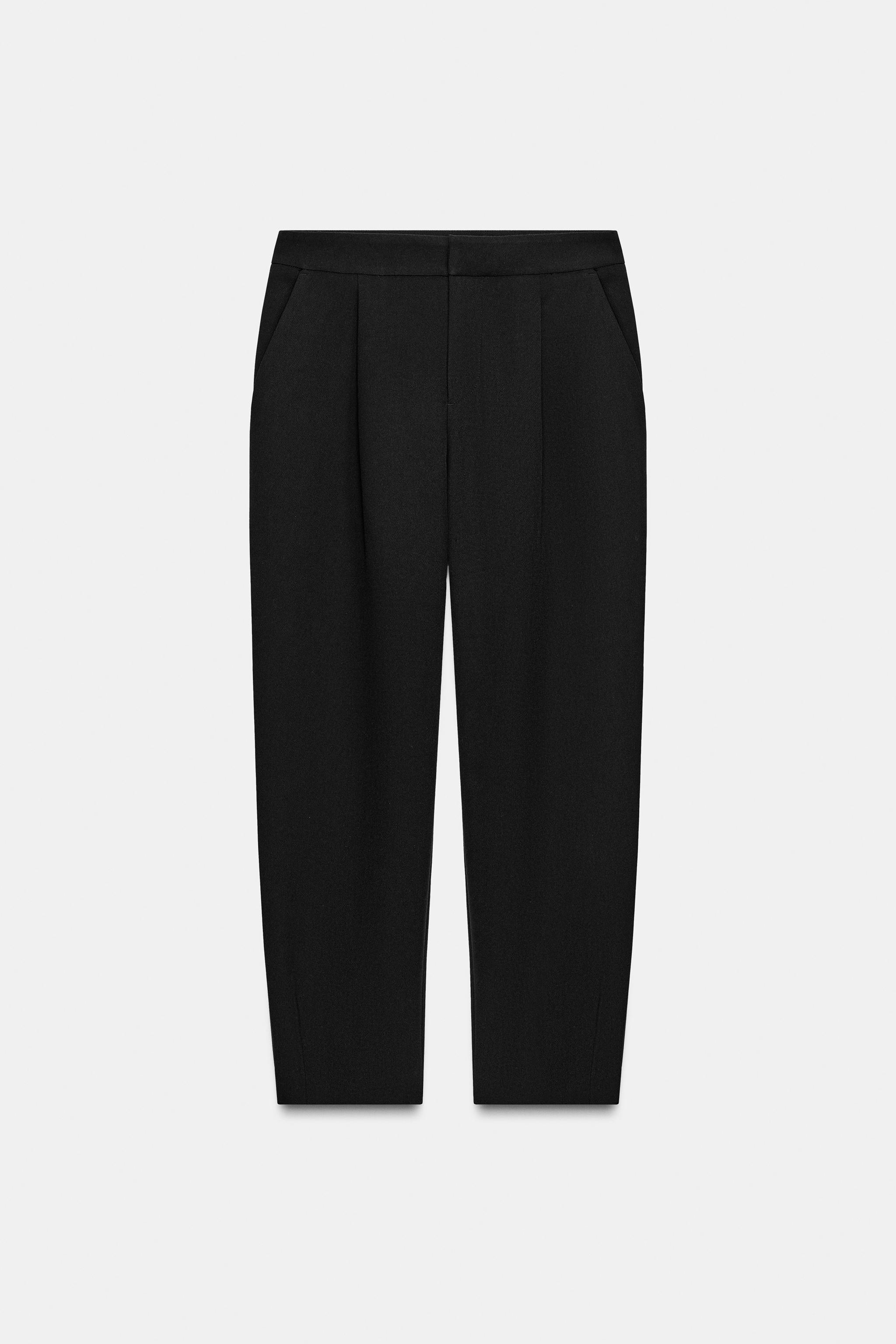 zara black cigarette trousers Women Black Trousers