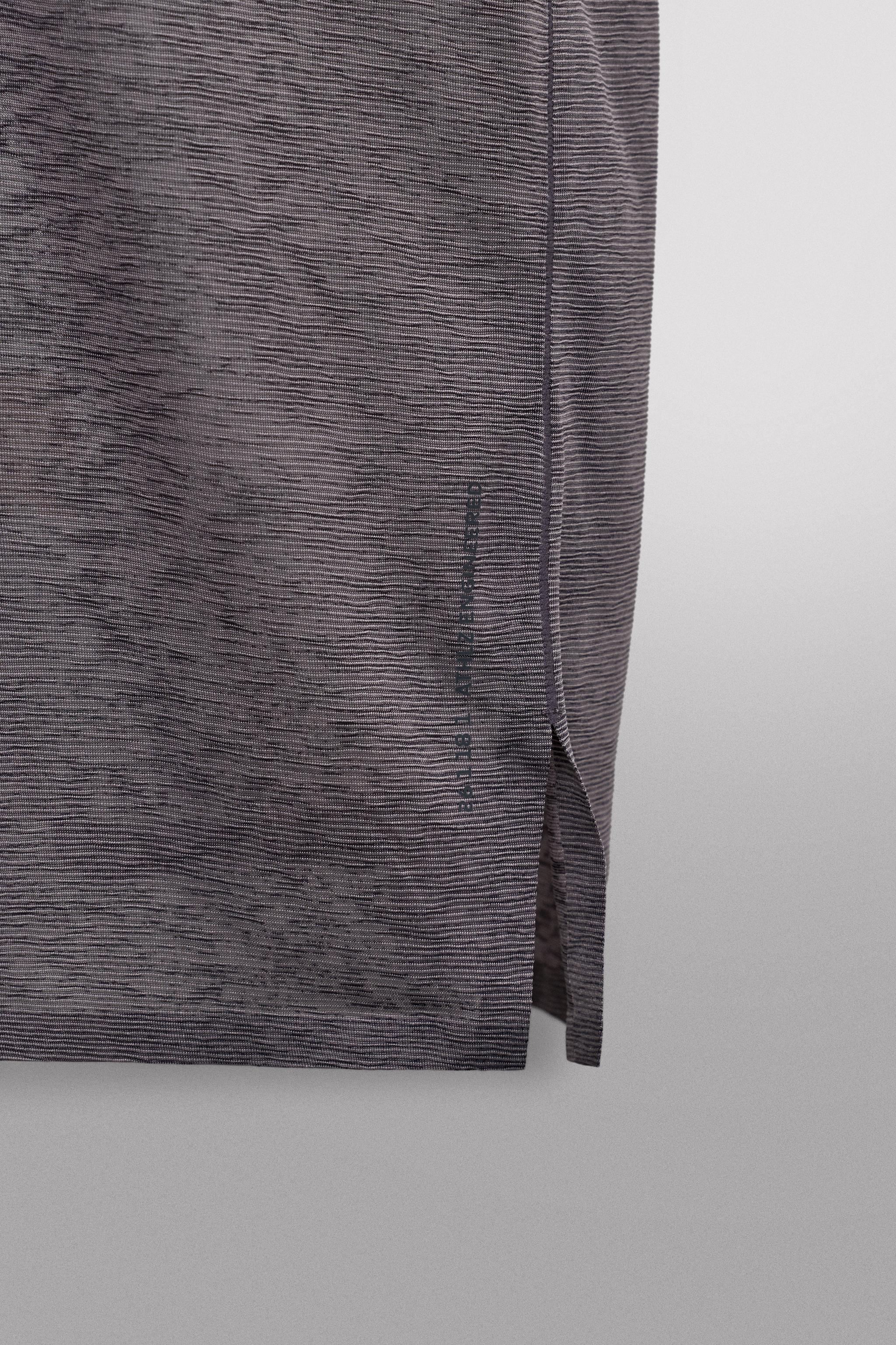 Мужские футболки Zara LIGHTWEIGHT STRUCTURED RUNNING T-SHIRT — фото 11