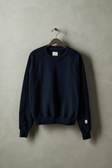 WASHED CREWNECK SWEATSHIRT X SR_A - Navy blue by Zara
