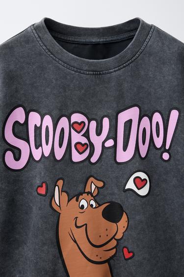 T-SHIRT EFFET DÉLAVÉ SCOOBY DOO ™ - Gris anthracite de Zara - Image 2
