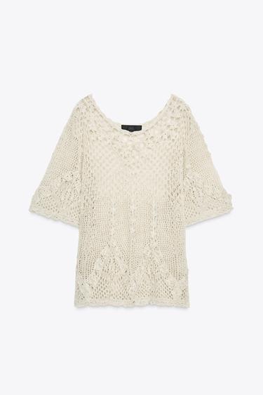 TOP EN MAILLE STRUCTURE CROCHET - Pierre de Zara - Image 3