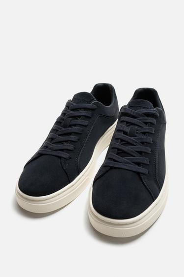 LEATHER TRAINERS - Blue by Zara
