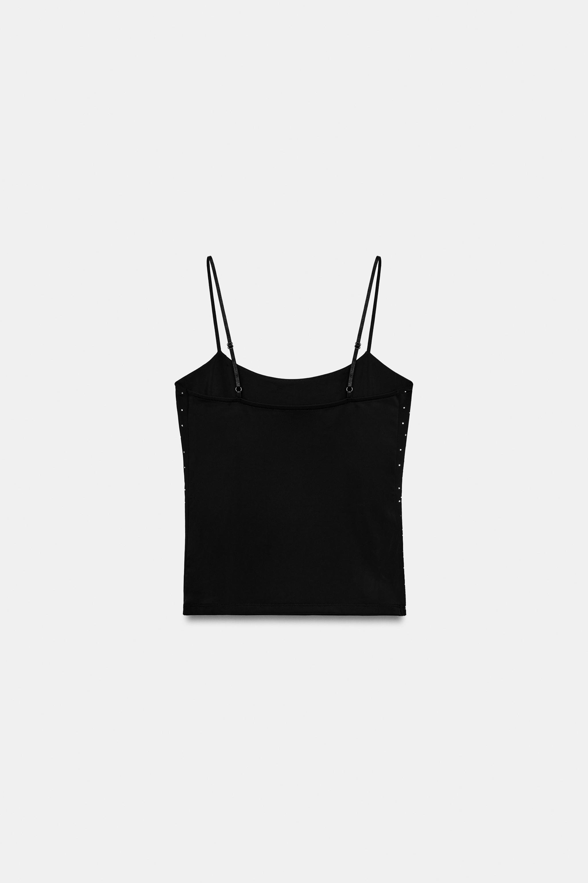 RHINESTONE STRAP TOP