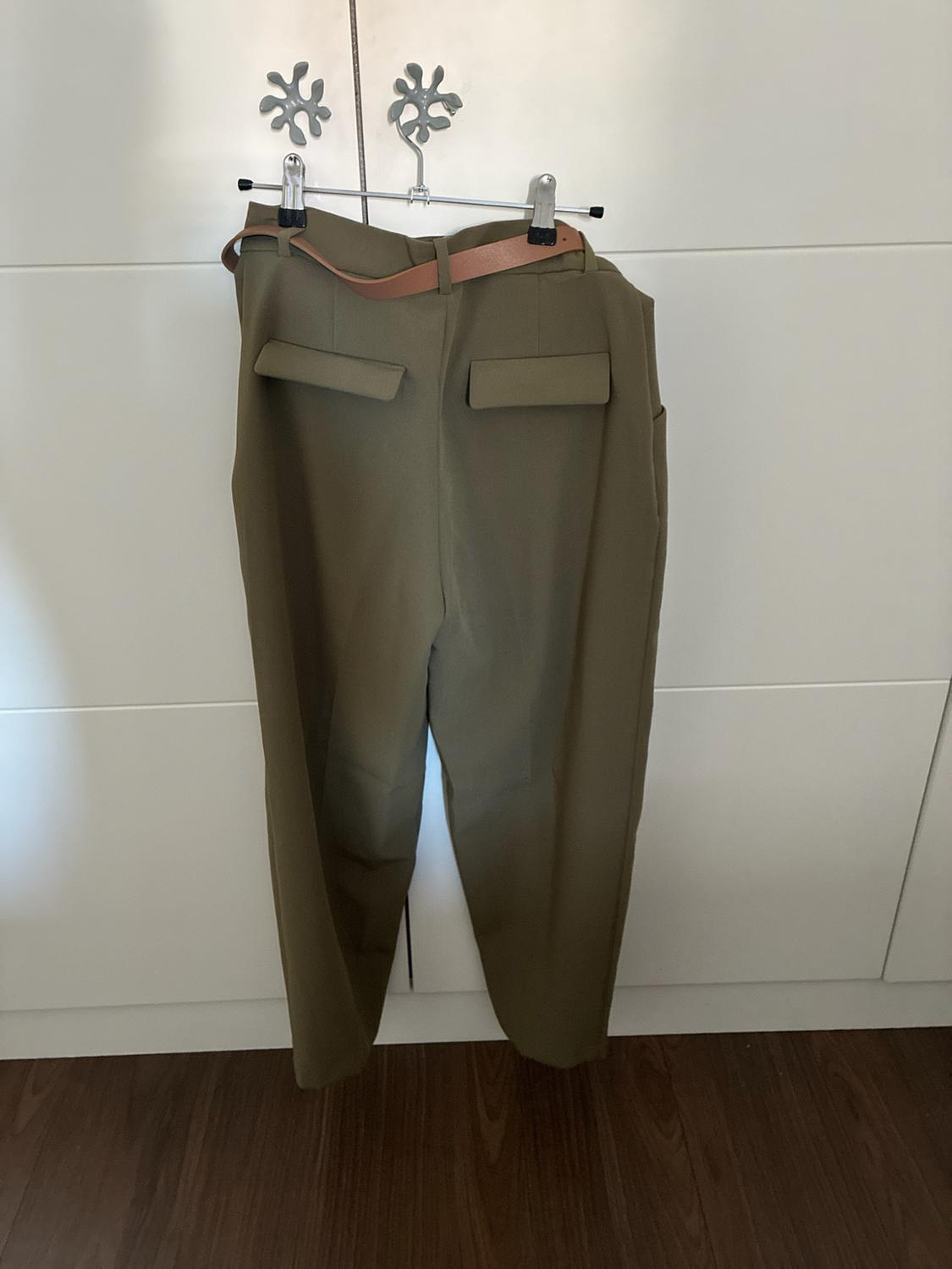 DARTED TROUSERS WITH BELT - Image 2