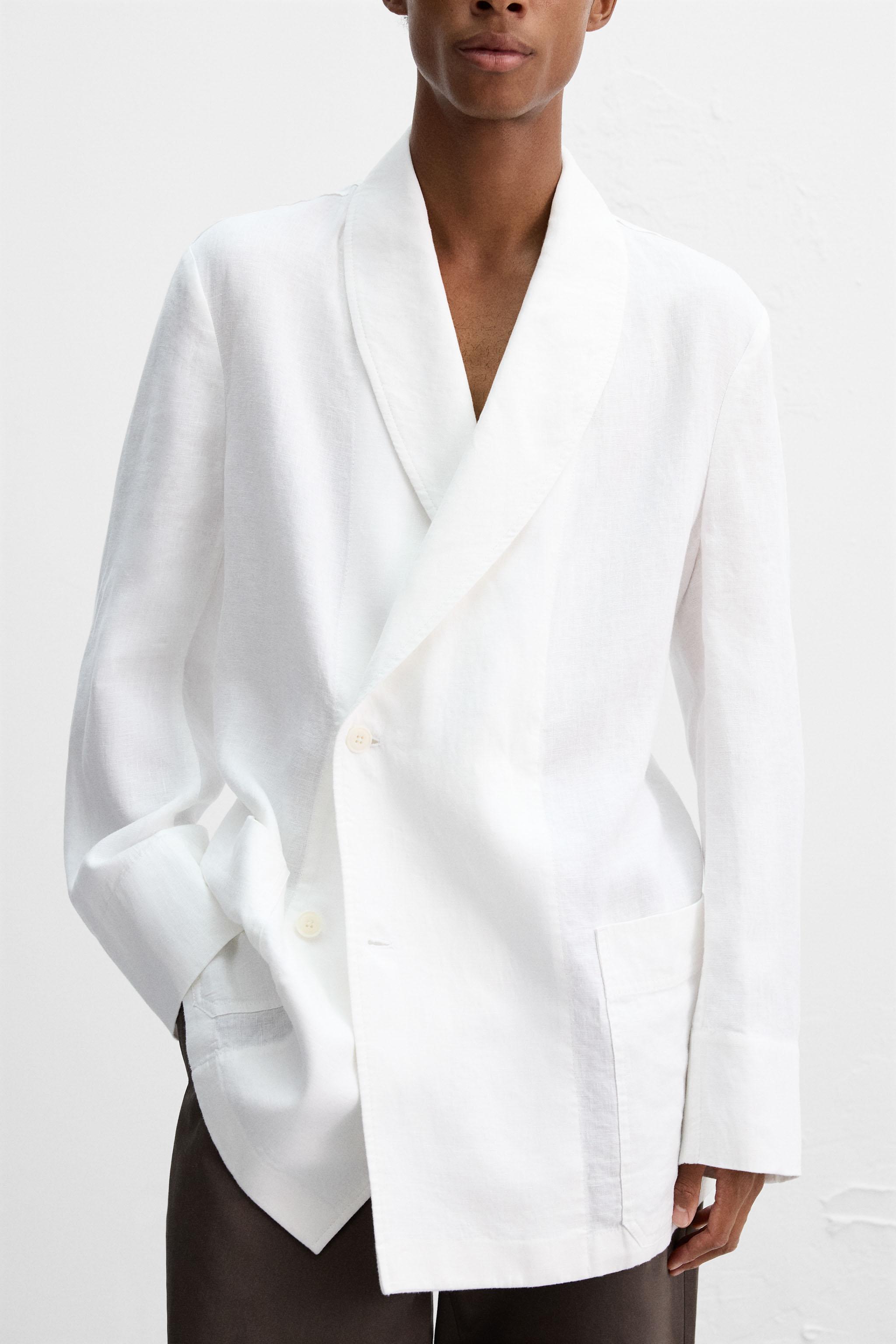 RELAXED FIT LINEN BLAZER