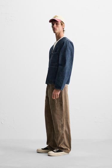 PADDED DENIM JACKET - Blue by Zara - Image 3