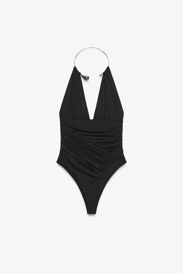 BODY POLYAMIDE RAS DU COU - Noir de Zara - Image 6
