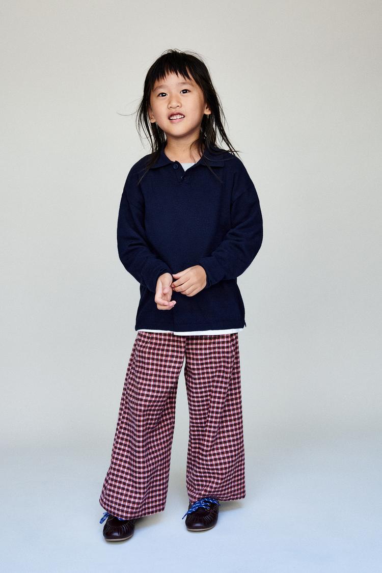 Pantalon culotte pinzas cuadros