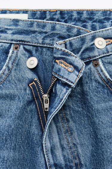 JEAN TRF WIDE LEG TAILLE HAUTE CROISÉE - Bleu de Zara - Image 7