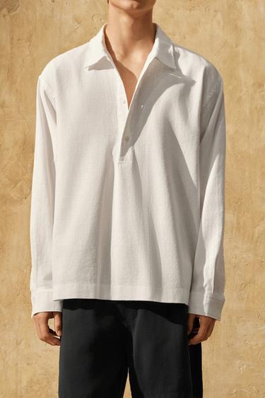 Zara 棉質POLO衫 - 白色