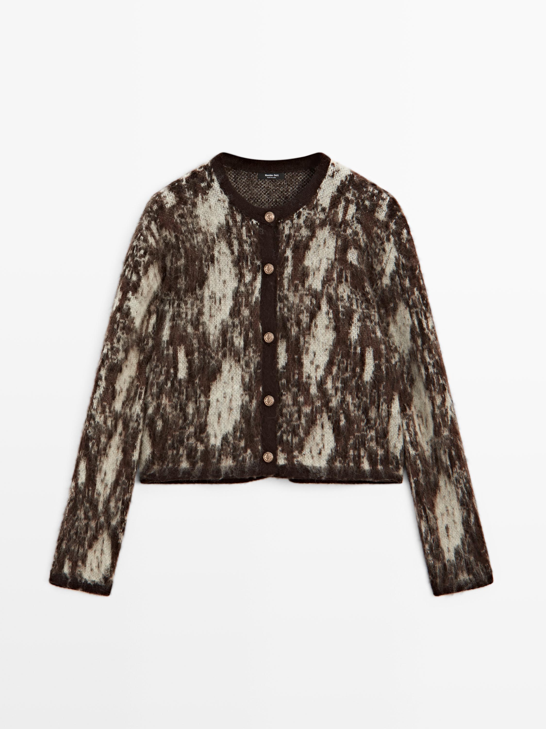 Cardigan à imprimé serpent