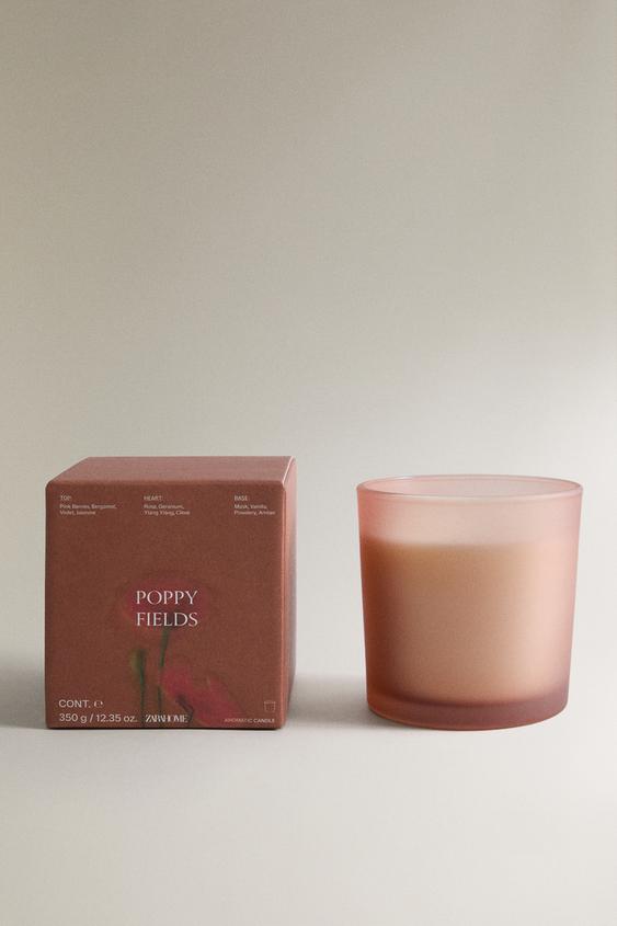 (350 G) POPPY FIELDS SCENTED CANDLE - Red / Orange by Zara - Image 0