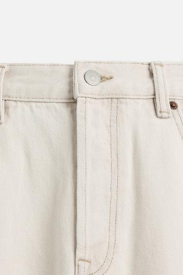 REGULAR STRAIGHT-LEG JEANS - Ecru by Zara - Image 8